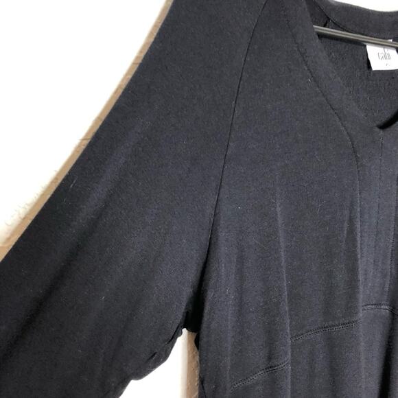 Cabi Gala black v neck knit tunic top size Extra Small XS #3415 - Picture 7 of 13